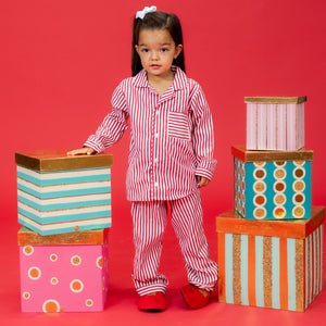 Finley Pajama Set in Candy Cane Stripe