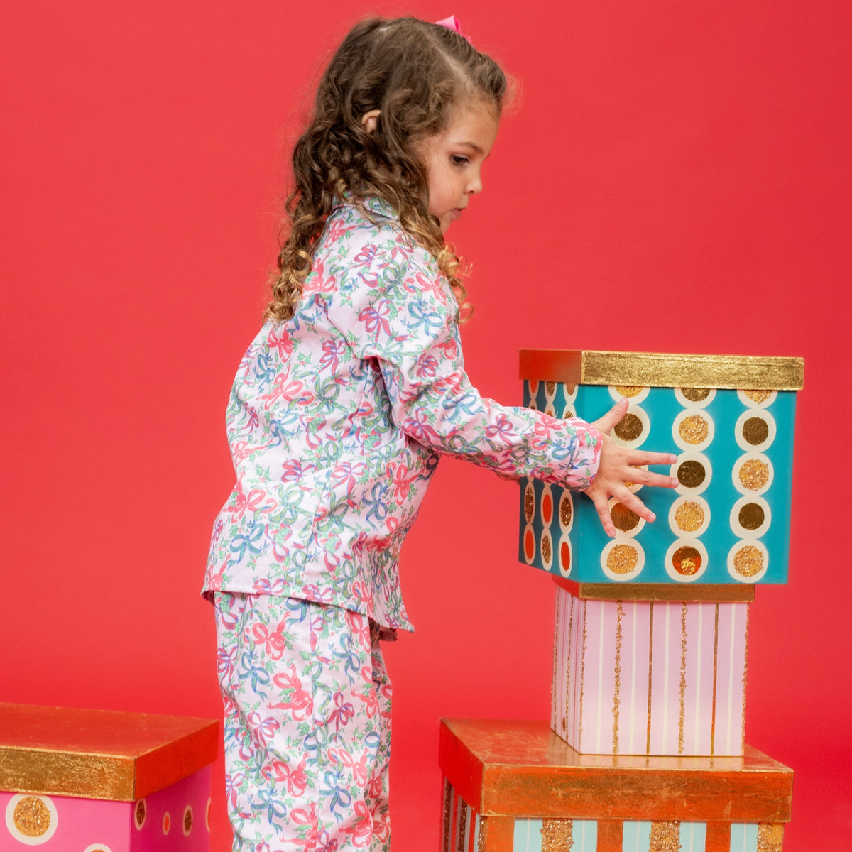 Finley Girl Pajama Set in Bows