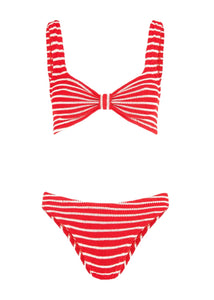 Bonnie Bikini in Red/White Stripe