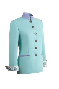 Louise Jacket in Mint Linen