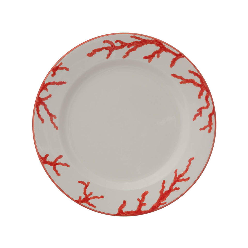 Coral Dessert Plates in Red, Set of 6