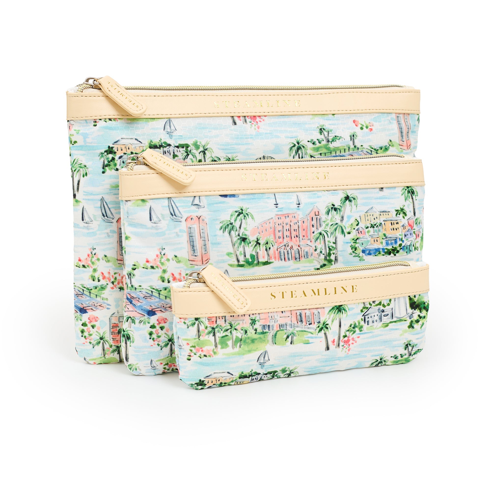 The Hamilton Princess Bermuda x SteamLine Cosmetic Case Set