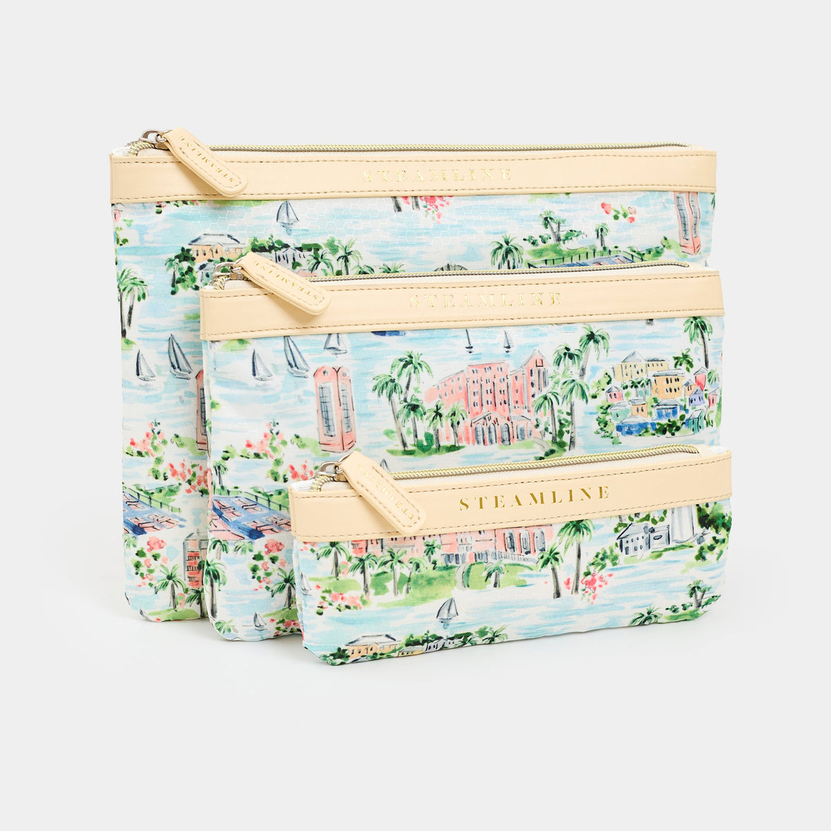 The Hamilton Princess Bermuda x SteamLine Cosmetic Case Set