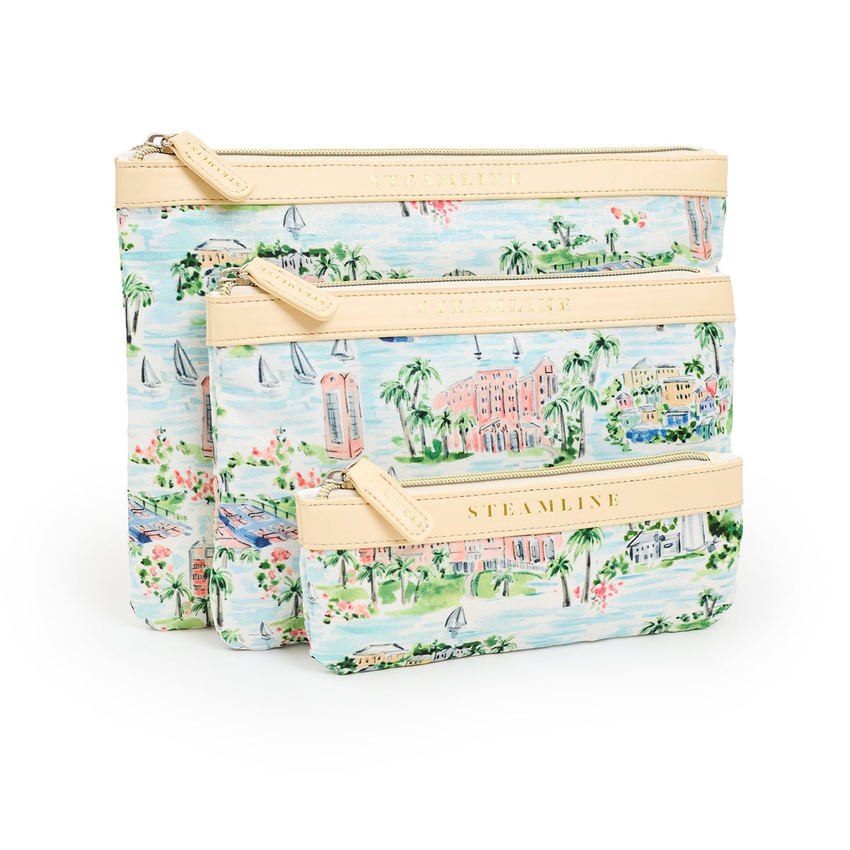The Hamilton Princess Bermuda x SteamLine Cosmetic Case Set