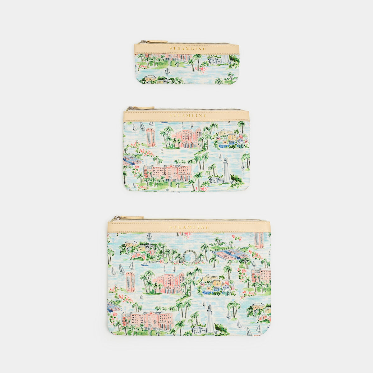 The Hamilton Princess Bermuda x SteamLine Cosmetic Case Set