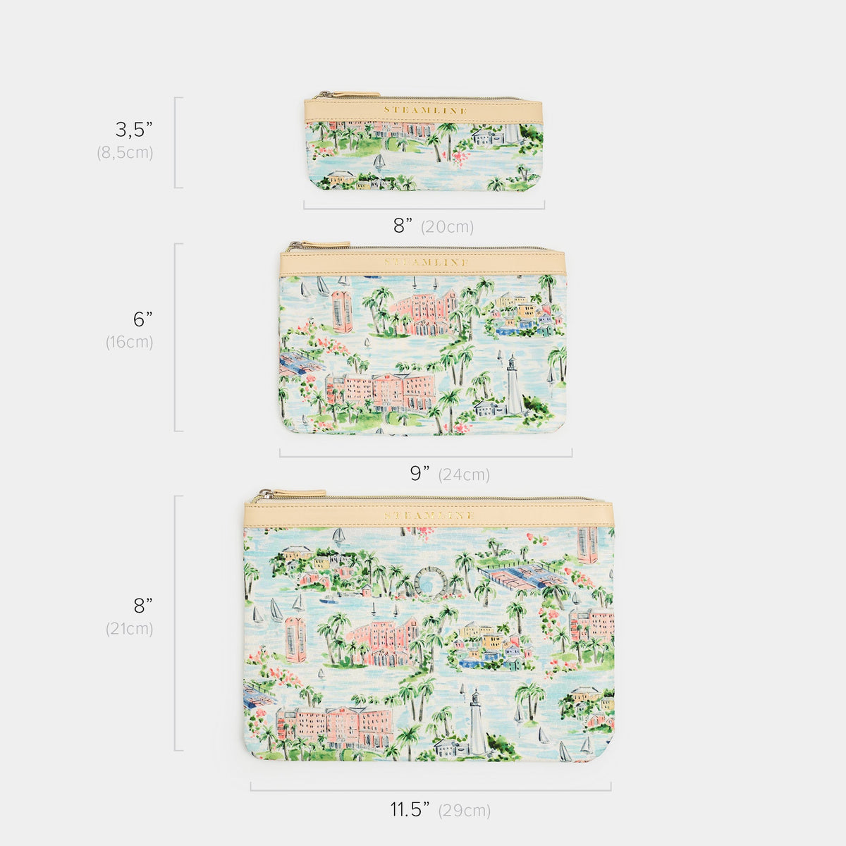 The Hamilton Princess Bermuda x SteamLine Cosmetic Case Set