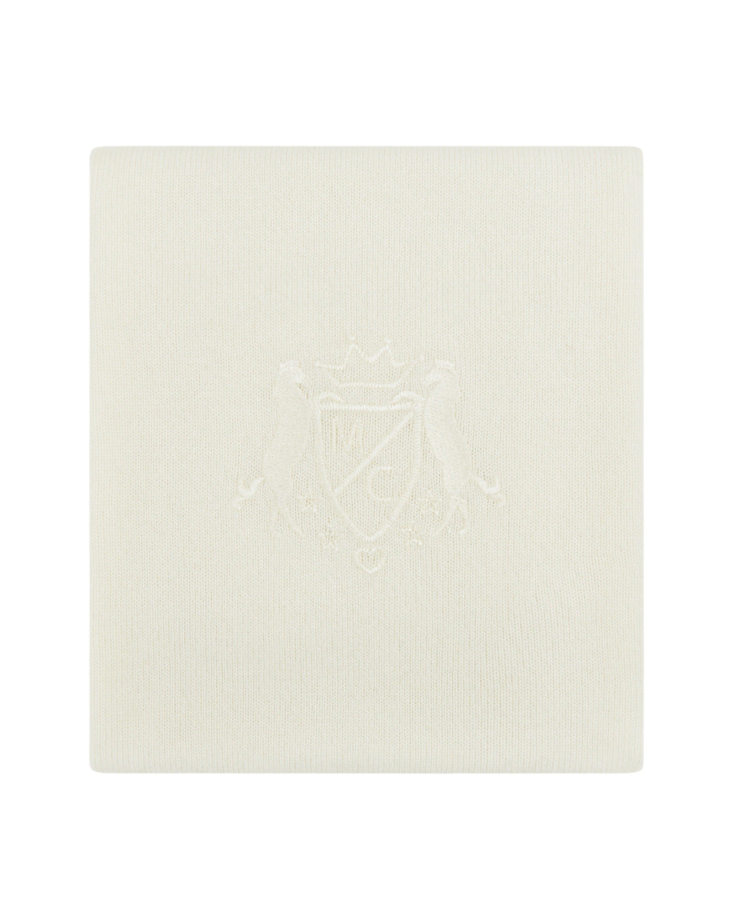 Crest Cashmere Blanket in Ivory