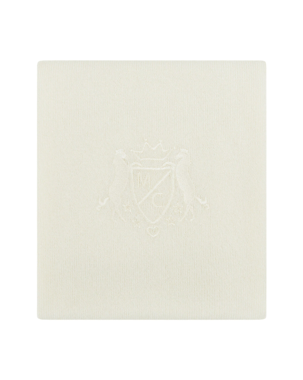 Crest Cashmere Blanket in Ivory