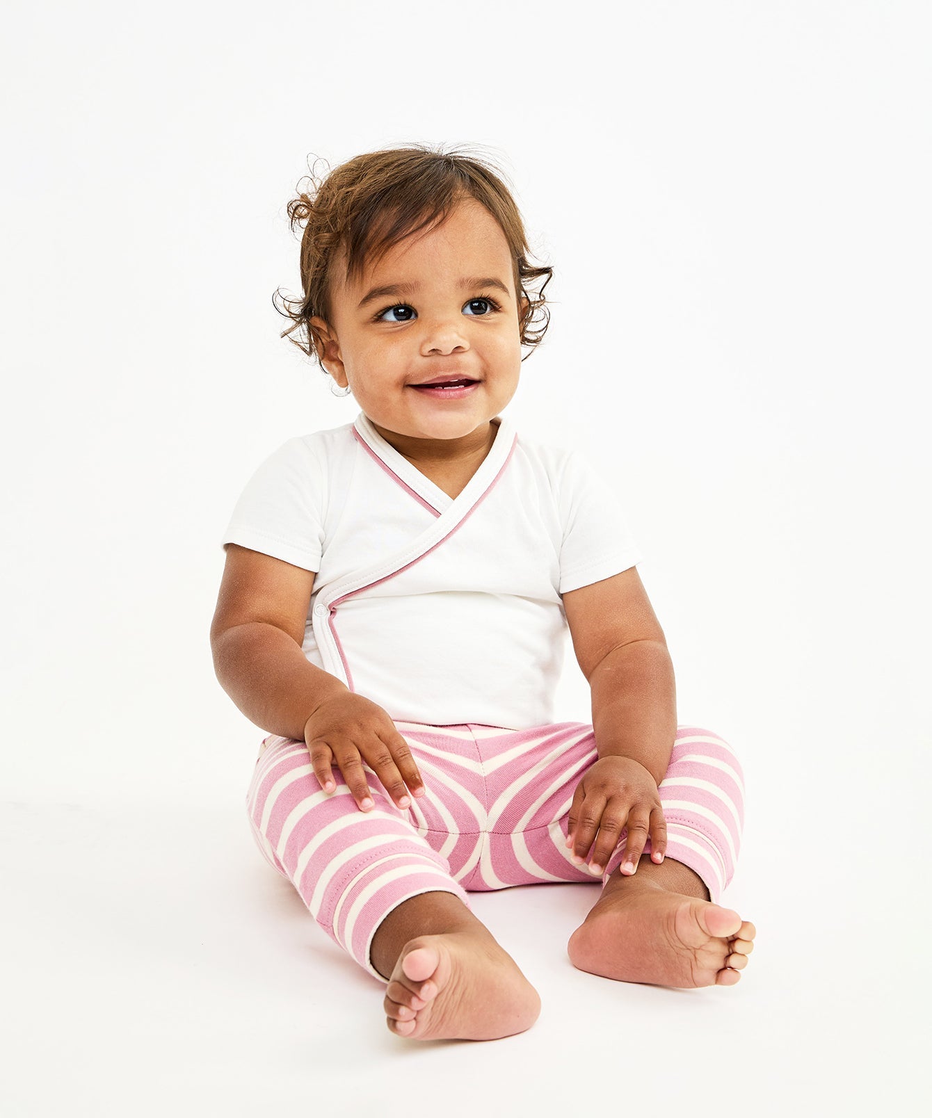 Crossbody Short Sleeve One-piece in Rose Piping