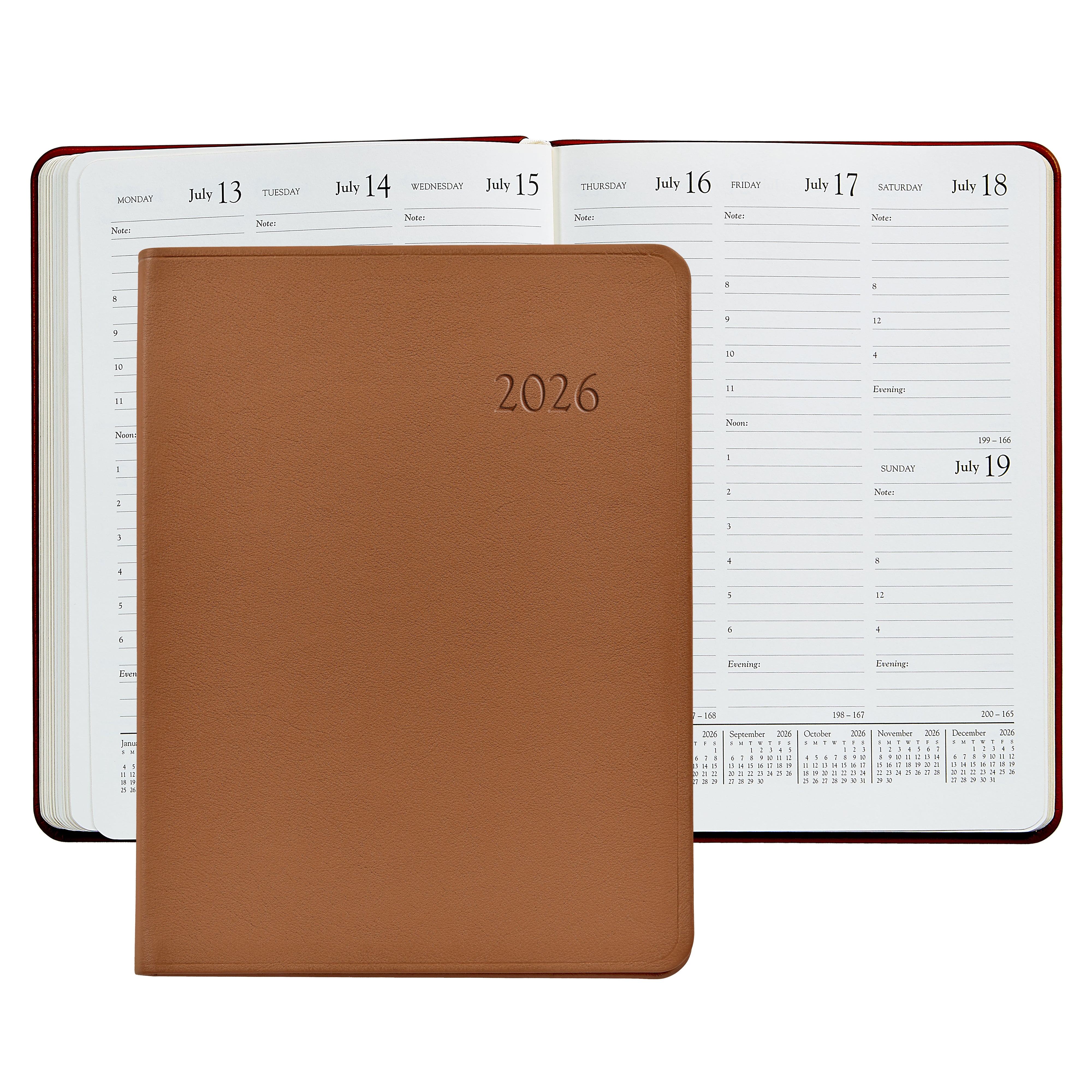2026 Traditional Leather Desk Diary
