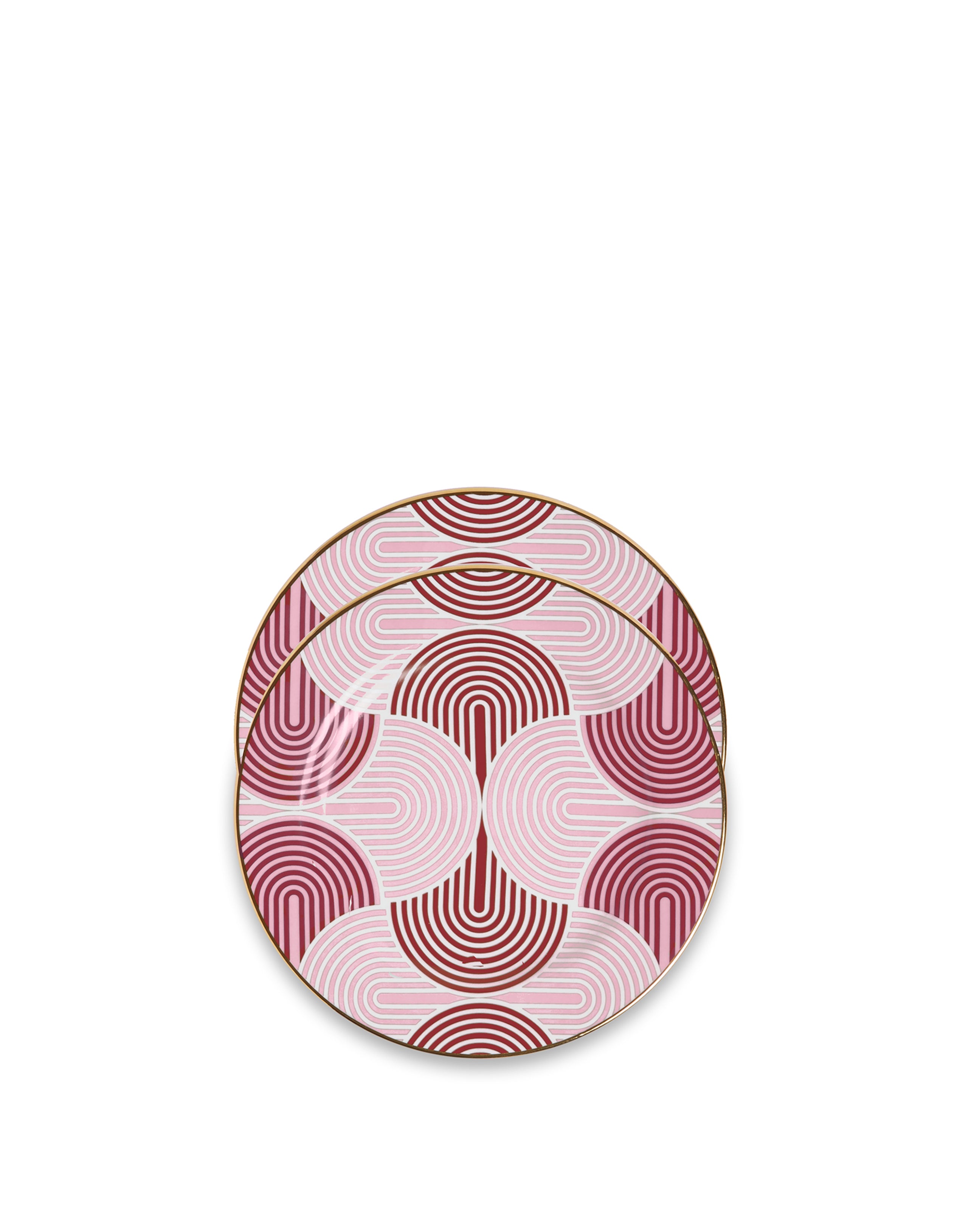 Dessert Plates in Slinky Red, Set of 2