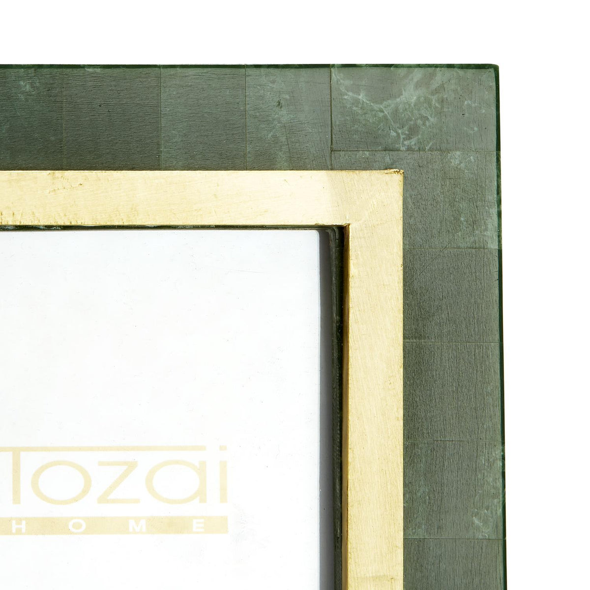 Aventurine Green and Gold Photo Frame Includes, Set of 2