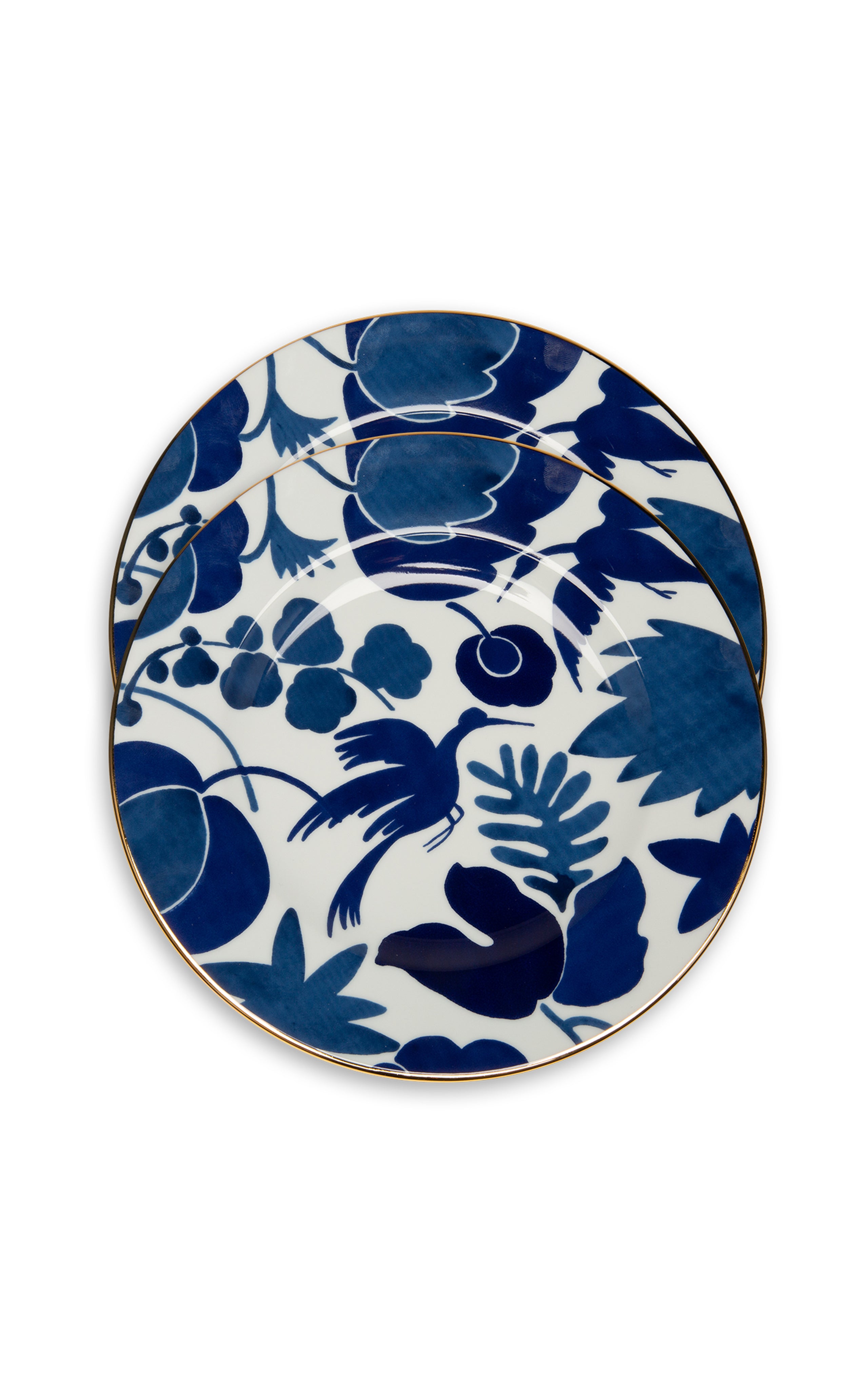 Dinner Plates in Wildbird Blu Blue, Set of 2