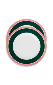 Dinner Plates in Rainbow Verde Bosco Dark Green, Set of 2