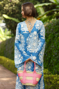 Doha Caftan in Blue Bouquet