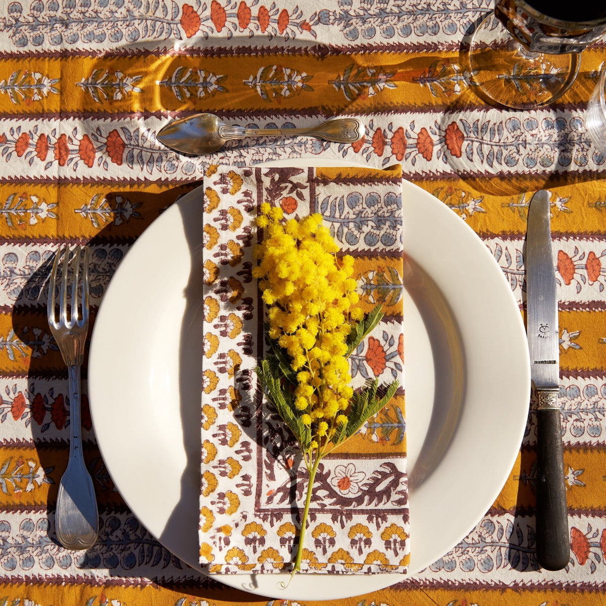 French Tablecloth Avignon Dijon & Blue