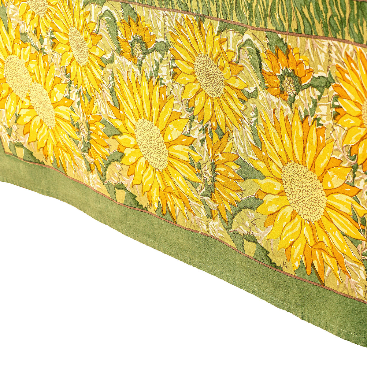 French Tablecloth Sunflower Yellow & Green