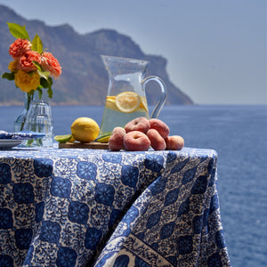 French Tablecloth Azulejo Blue