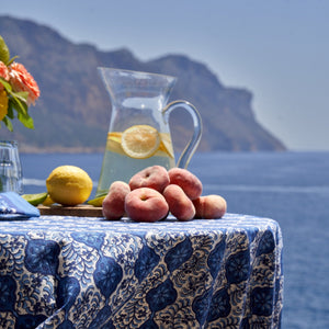 French Tablecloth Azulejo Blue