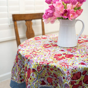 French Tablecloth Jardin Red & Grey