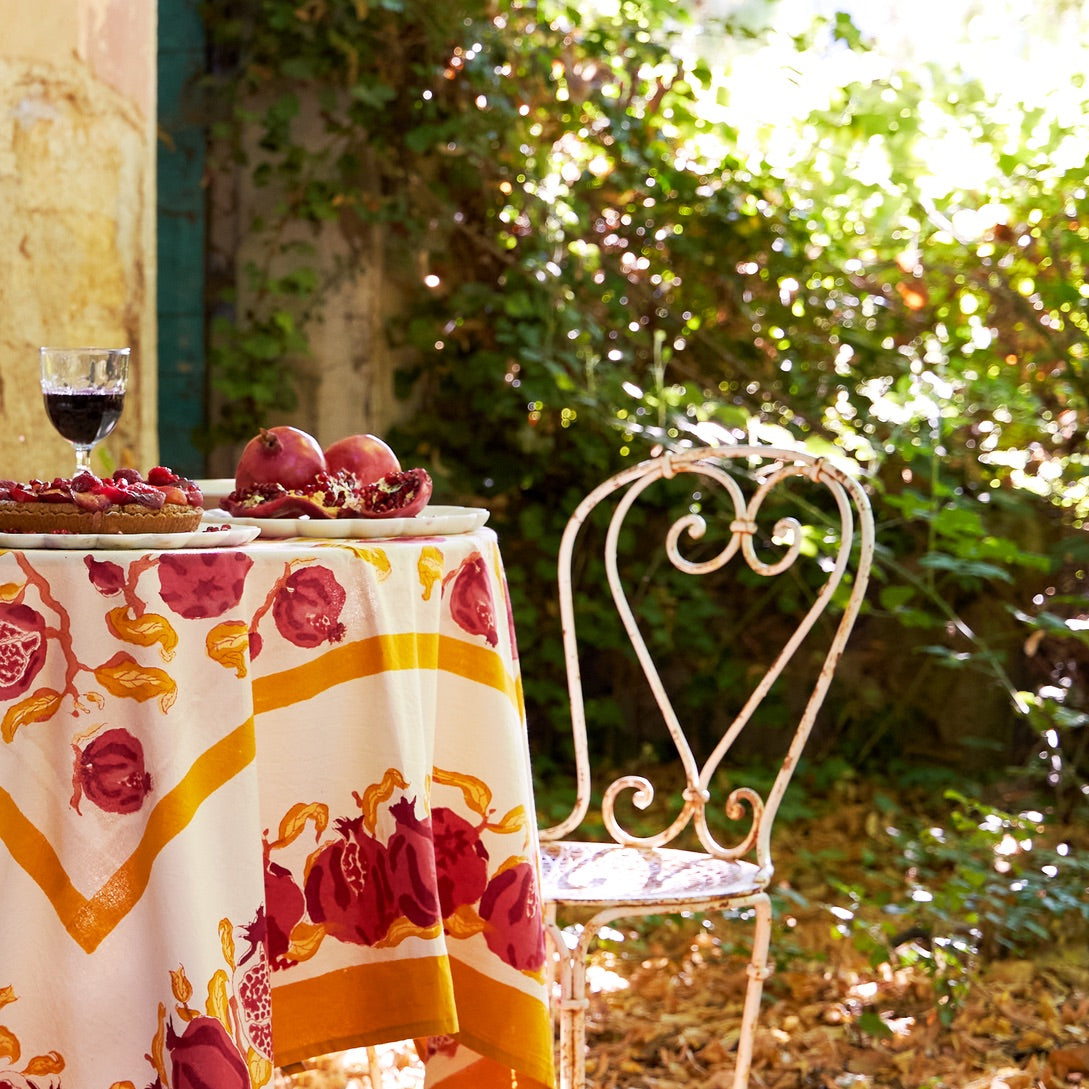 French Tablecloth Pomegranate