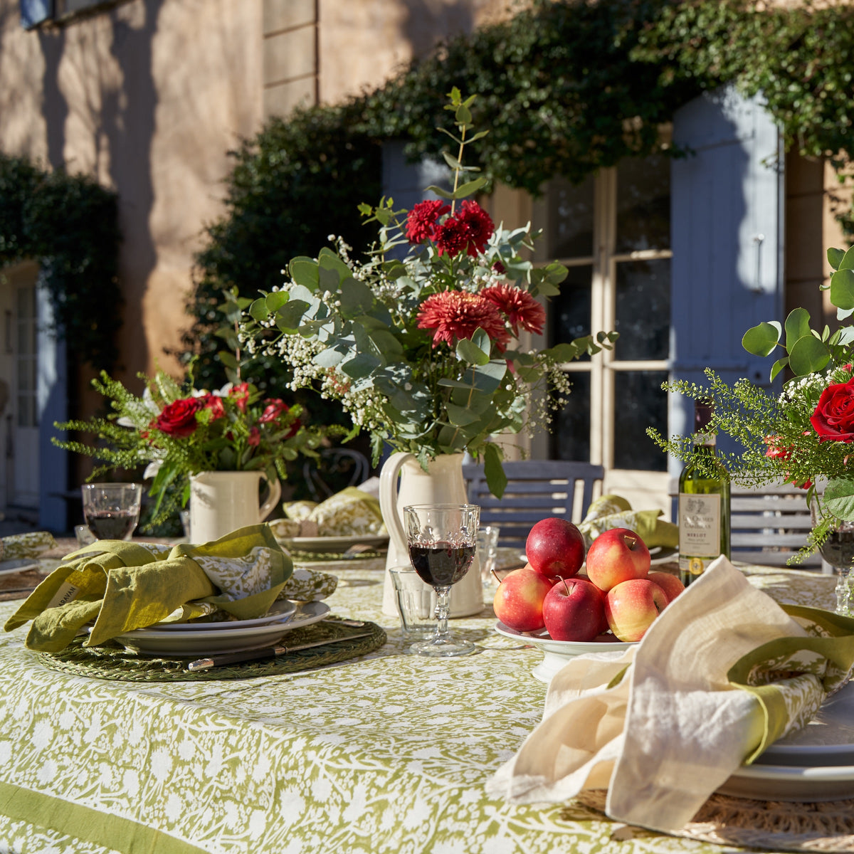 French Tablecloth Meadows Vert