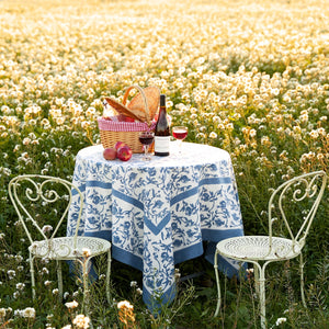 French Tablecloth Granada Cornflower Blue