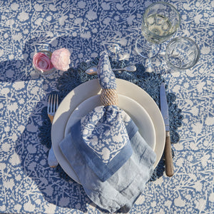 French Tablecloth Meadows Bleu