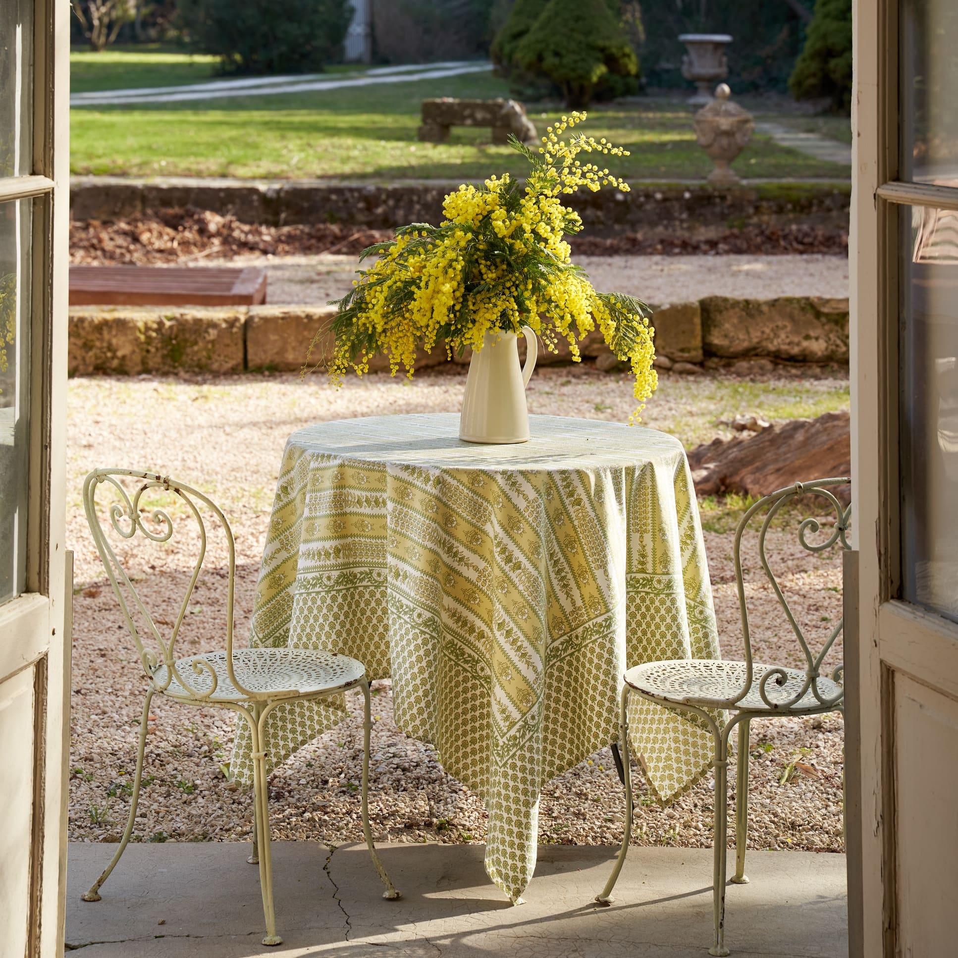 French Tablecloth Avignon Pistache