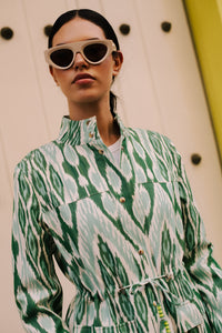 Green Silk Ikat Jacket