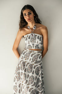 Hava Bustier in Paisley