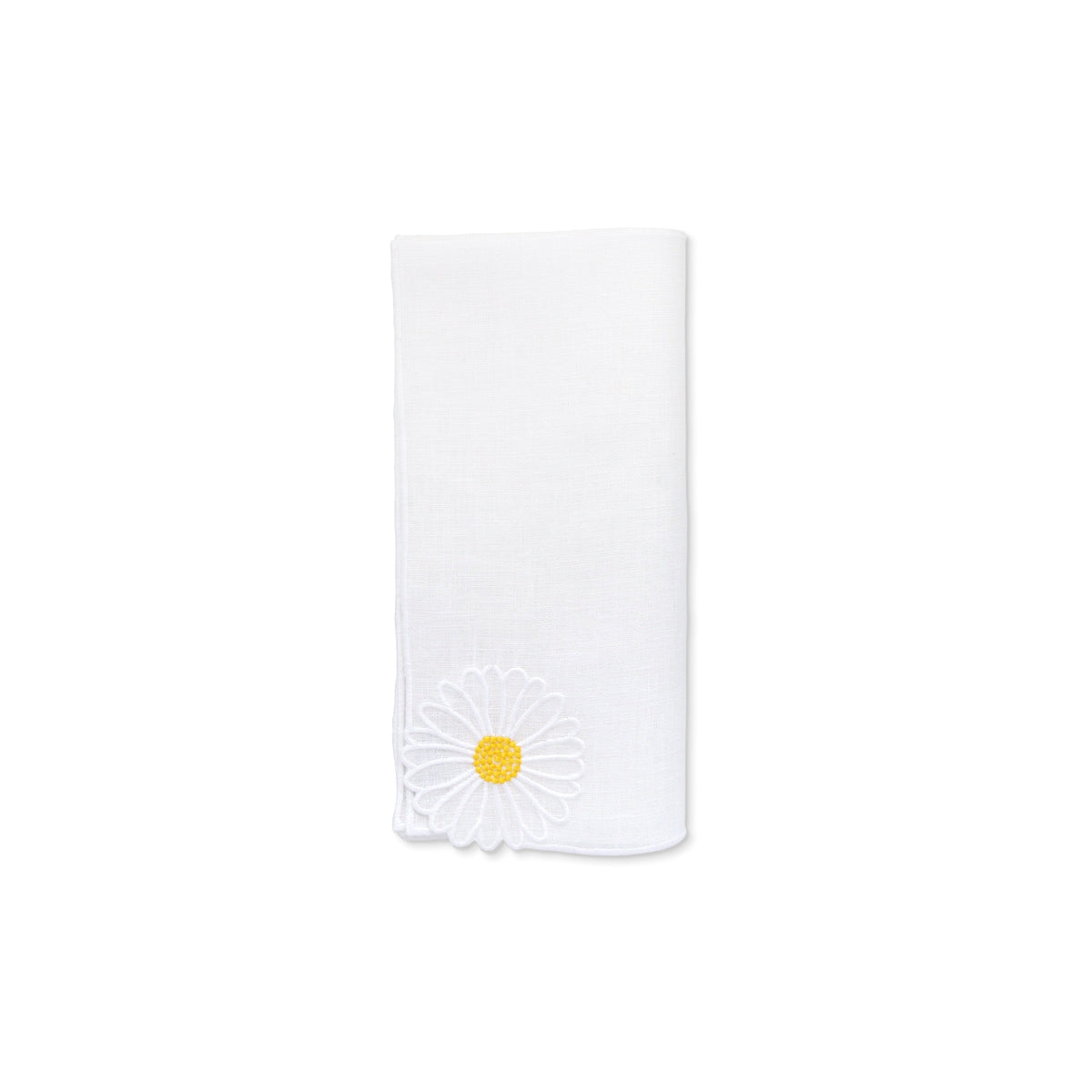 Daisy Linen Dinner Napkins (4) Daisy Themed Elegant Table Decor Accessories Chefanie 