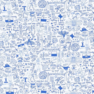 Joy Street Kids Dallas Print detail, blue