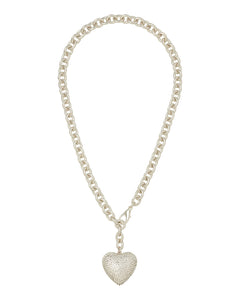 The Dazzling Puffy Heart Necklace