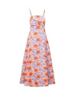 Meredith Dress in Orchid & Apricot