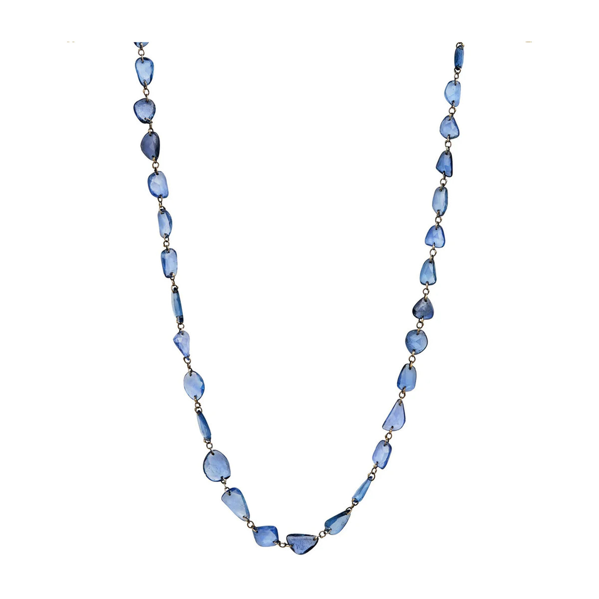 Desert Blooms Mariposa Blue Sapphire Beaded Necklace