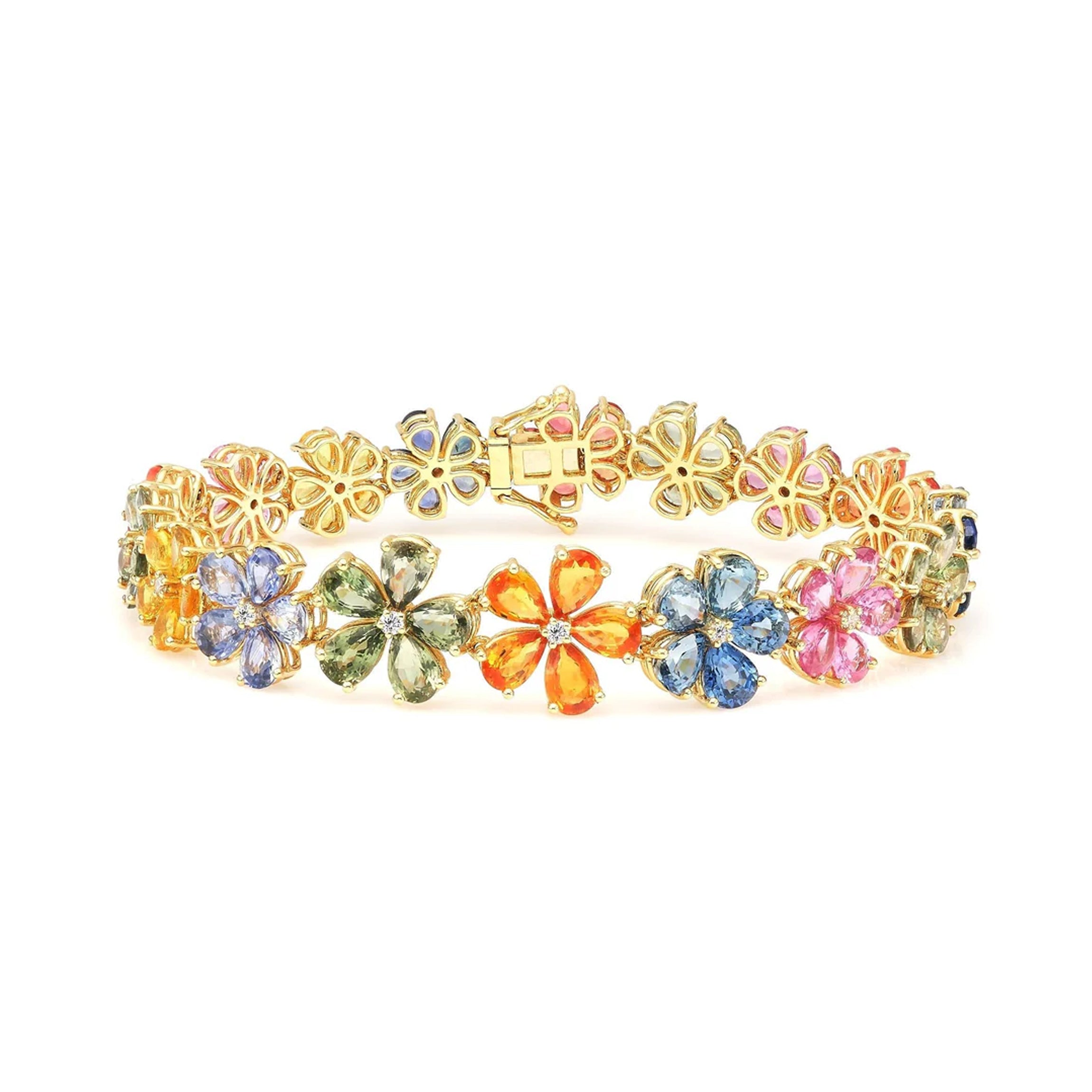 Desert Blooms Wildflower Multi-Colored Sapphire Bracelet