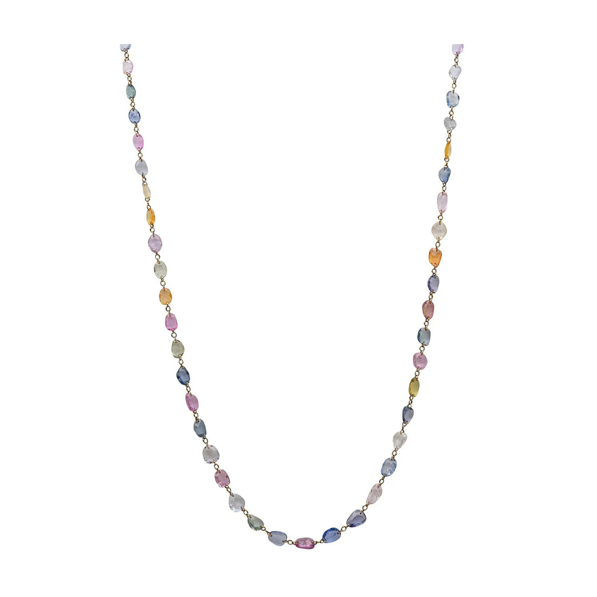 Desert Blooms Wildflower Multi-Colored Sapphire Long Necklace