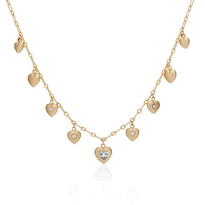 Diamond Puffy Heart Necklace