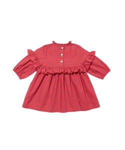 Diane Baby Dress in Holiday Red Plaid