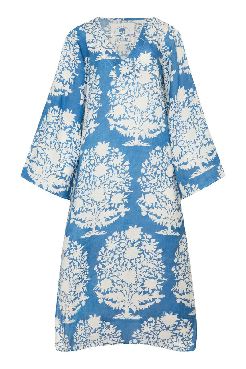 Doha Caftan in Blue Bouquet