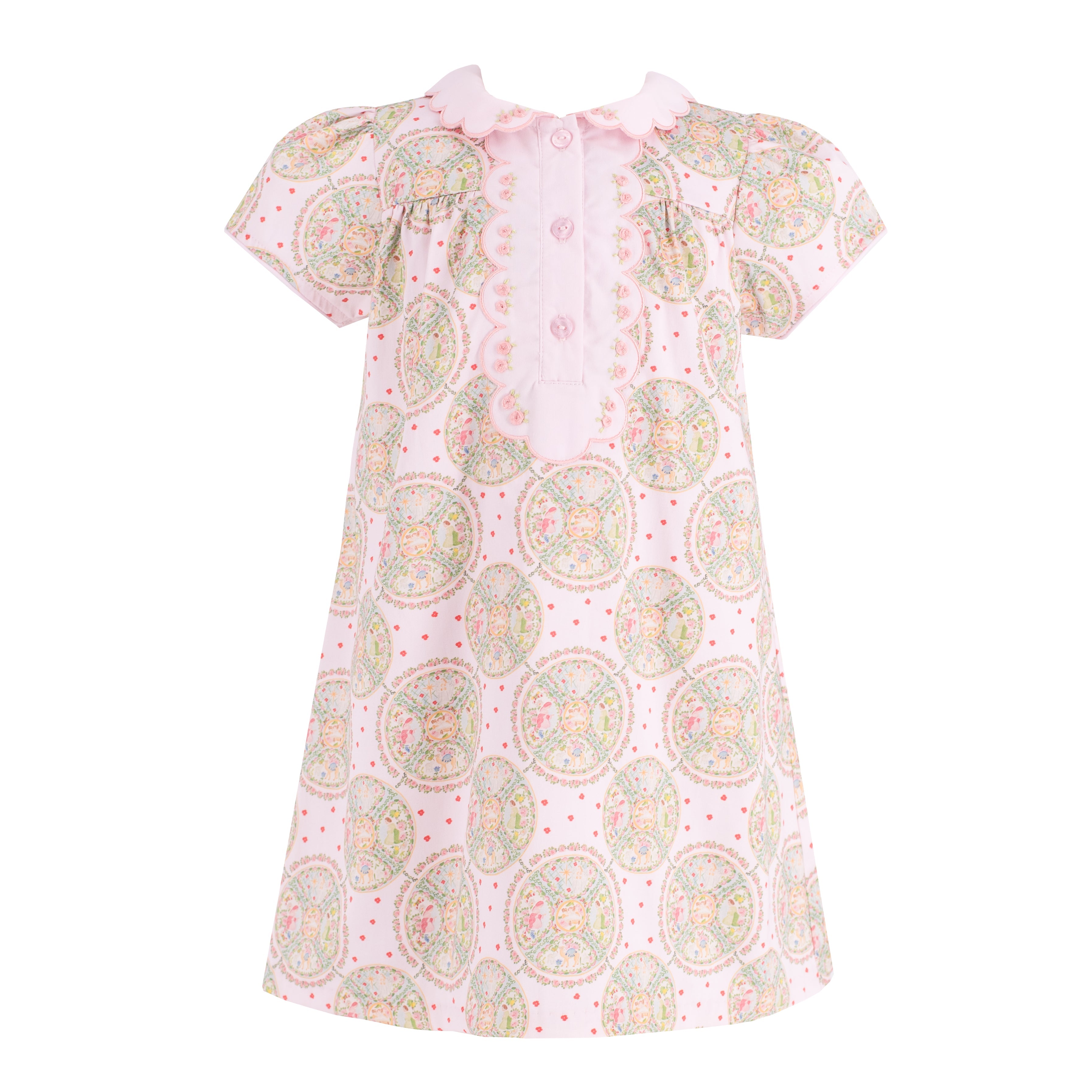 Faith Girl Dress in Pink Nativity