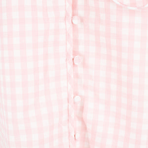 Women’s Gen Dress - Pink Gingham/ Peach