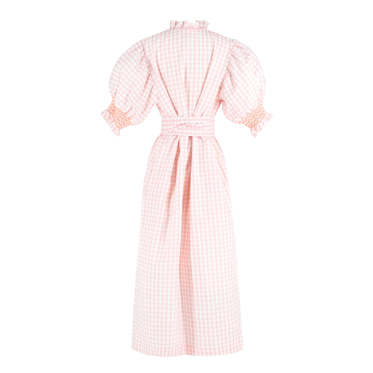 Women’s Gen Dress - Pink Gingham/ Peach