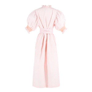 Women’s Gen Dress - Pink Gingham/ Peach