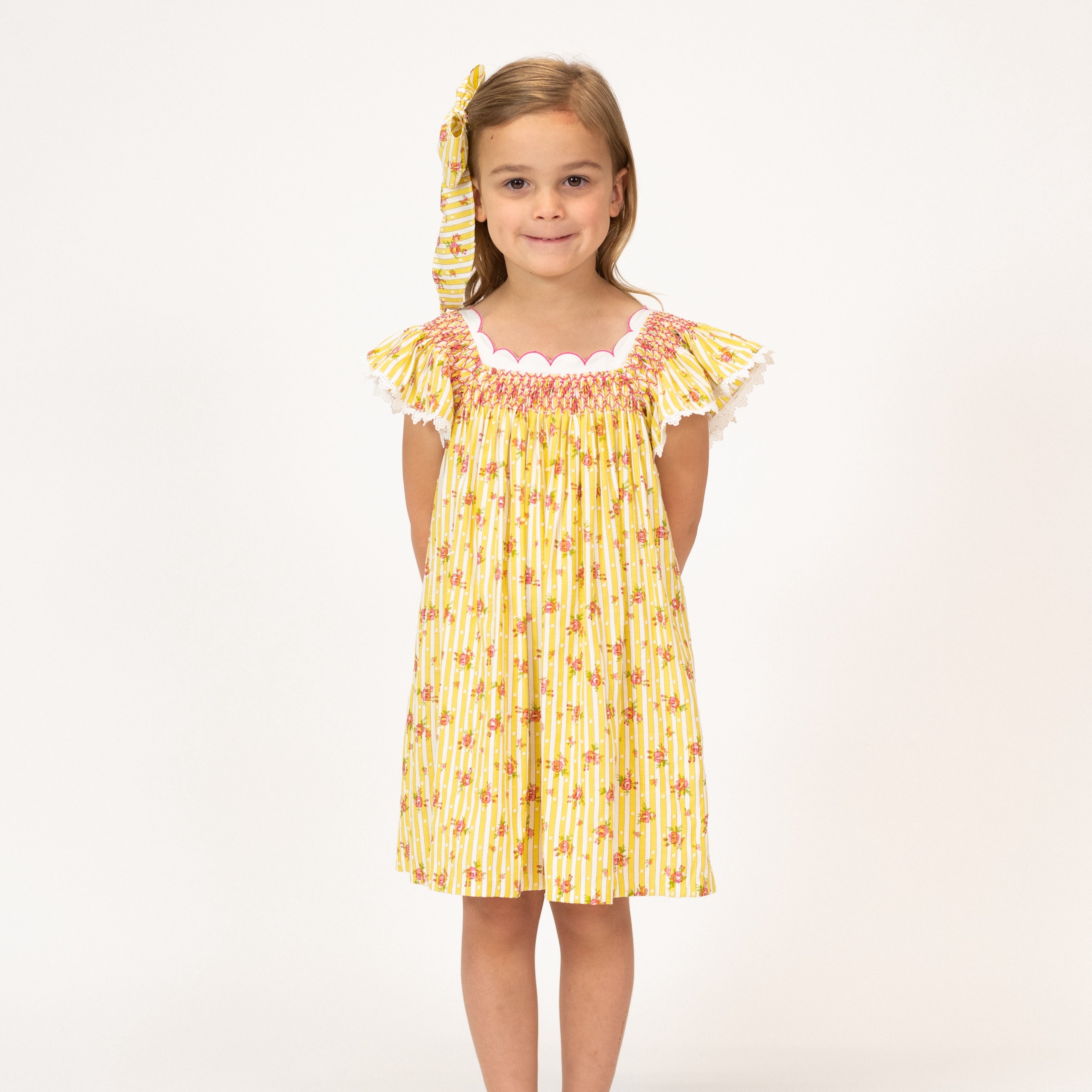 Rosa Gialla Girl Dress