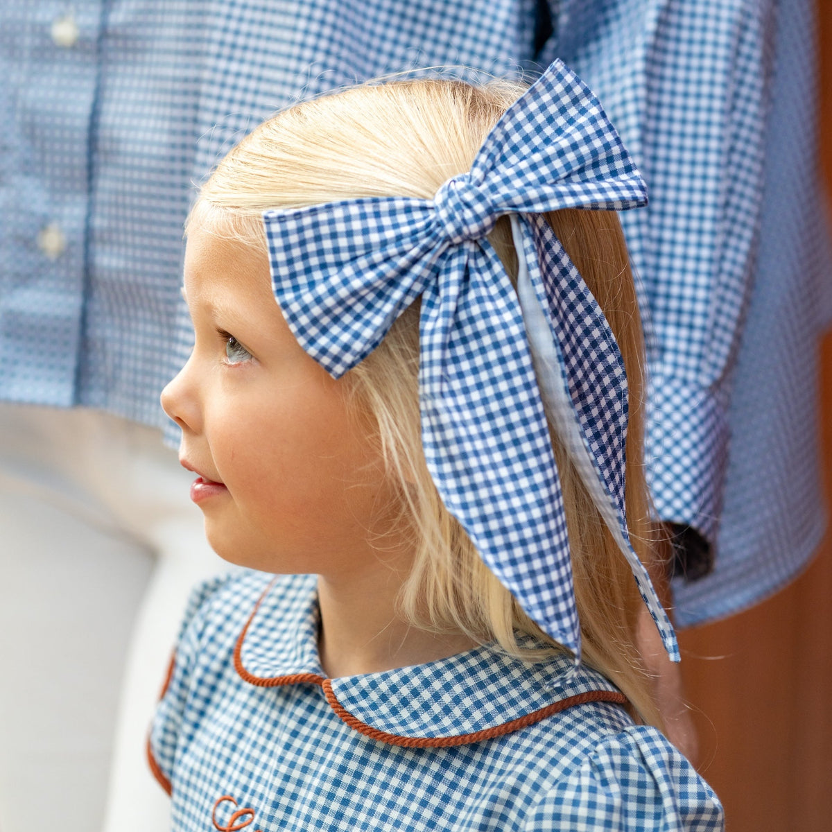 Sarita Bow in Classic Gingham Pumpkin