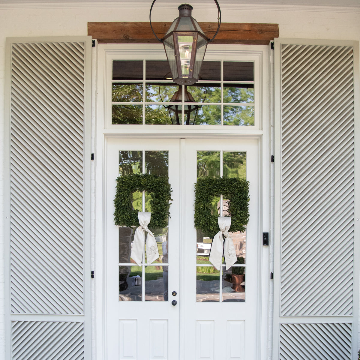 Plain Ivory Wreath Sash