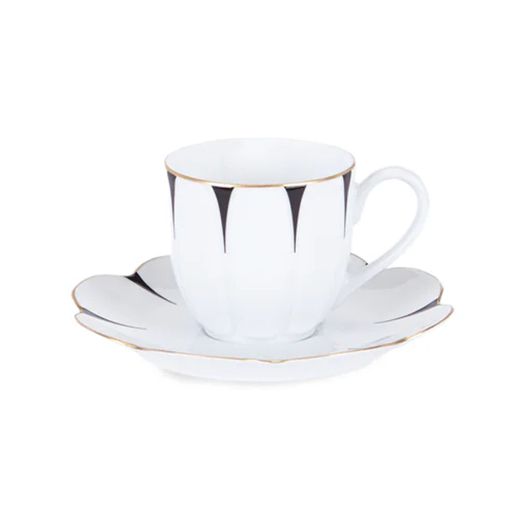 Drops Moka Coffee Cup with Plate