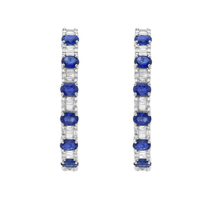 Dolce Blue Sapphire Hoop Earrings